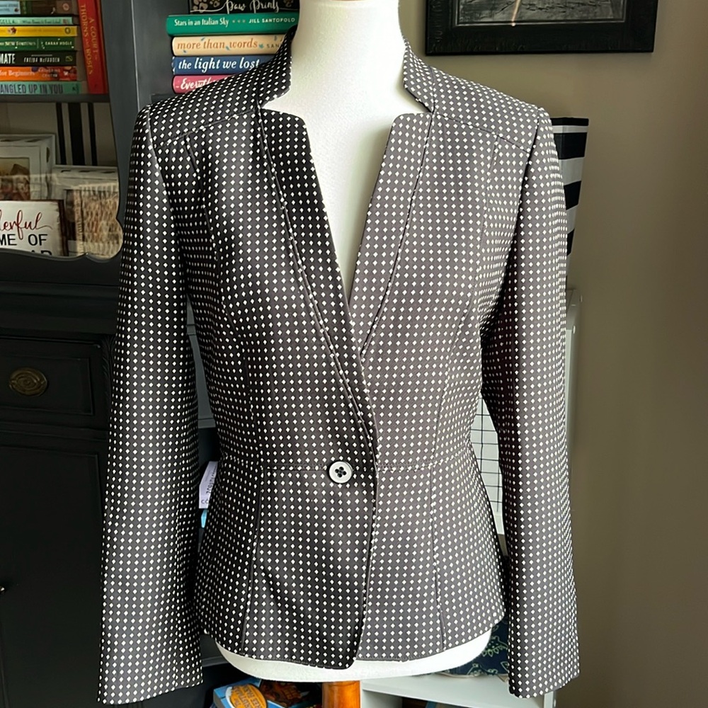 NINE WEST black blazer with gray pattern